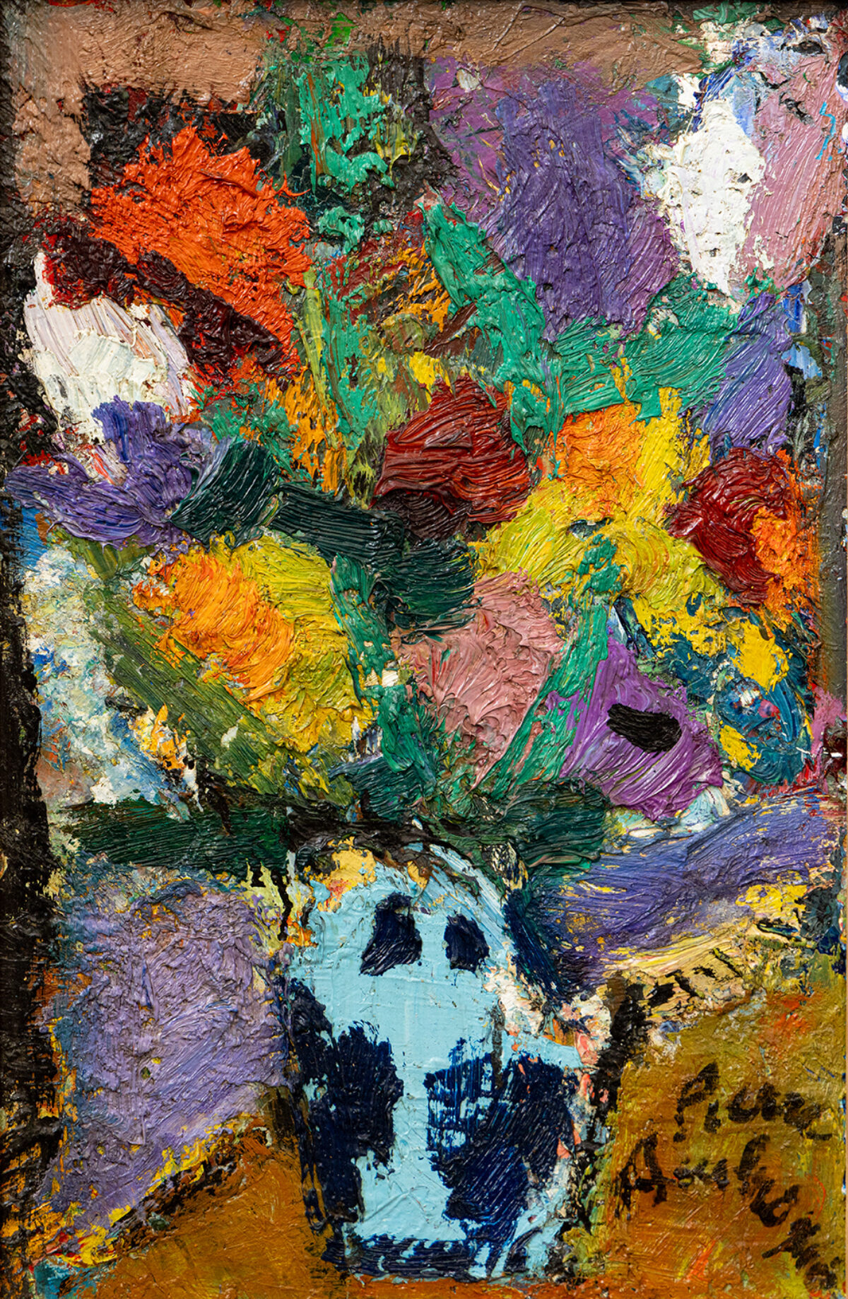 vase de fleurs - Ambrogiani © oeuvre mise en vente par L'Atelier Galerie des Alpilles