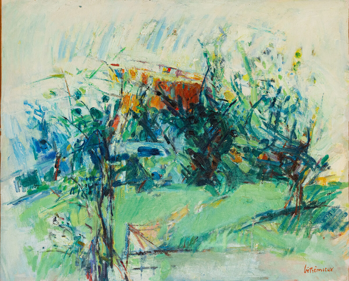 Arbres à Nyons - Betremieux © Oeuvre mise en vente par L'Atelier Galerie des Alpilles