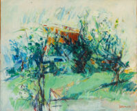 Arbres à Nyons - Betremieux © Oeuvre mise en vente par L'Atelier Galerie des Alpilles