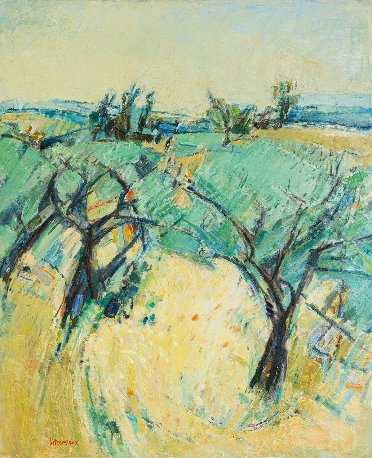 Les oliviers - Betremieux © Oeuvre mise en vente par L'Atelier Galerie des Alpilles