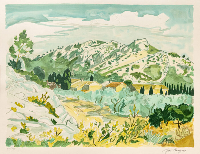 Paysage provençal - Brayer © Oeuvre mise en vente par L'Atelier Galerie des Alpilles