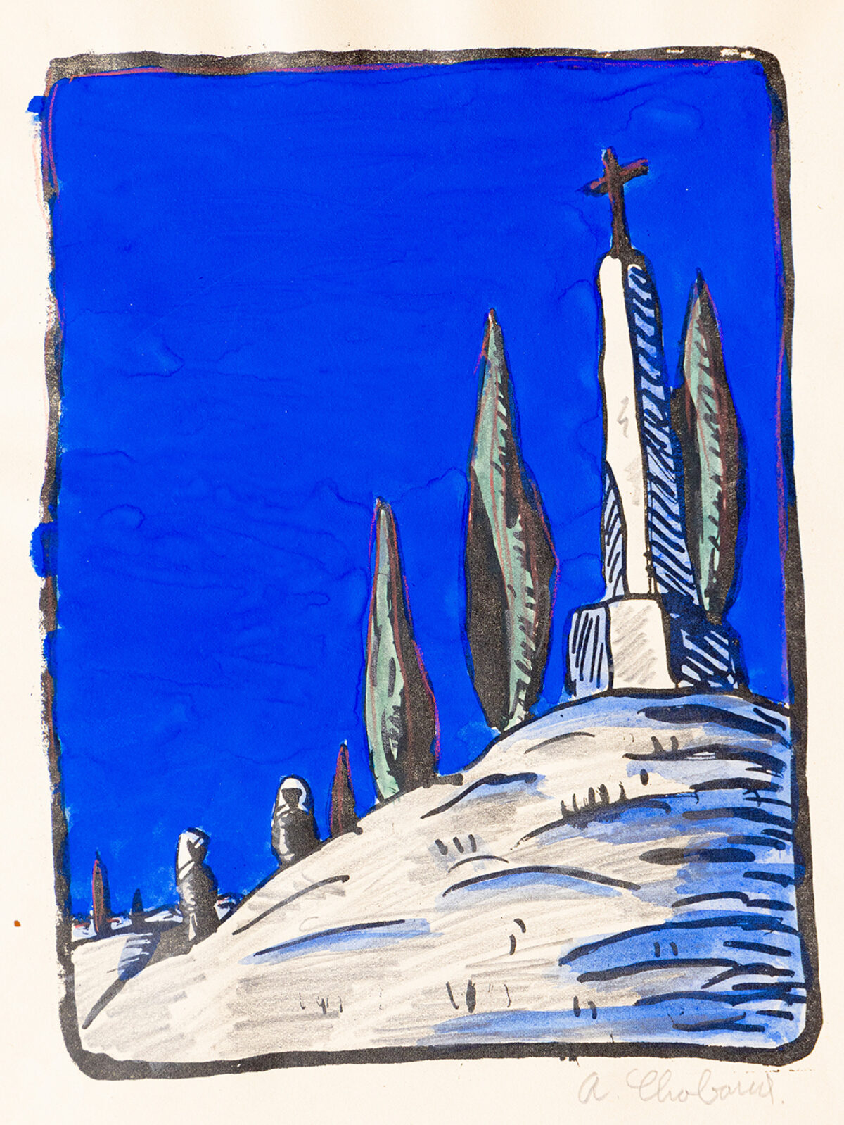 10 variations pour une croix - Chabaud © Oeuvre mise en vente par L'Atelier Galerie des Alpilles
