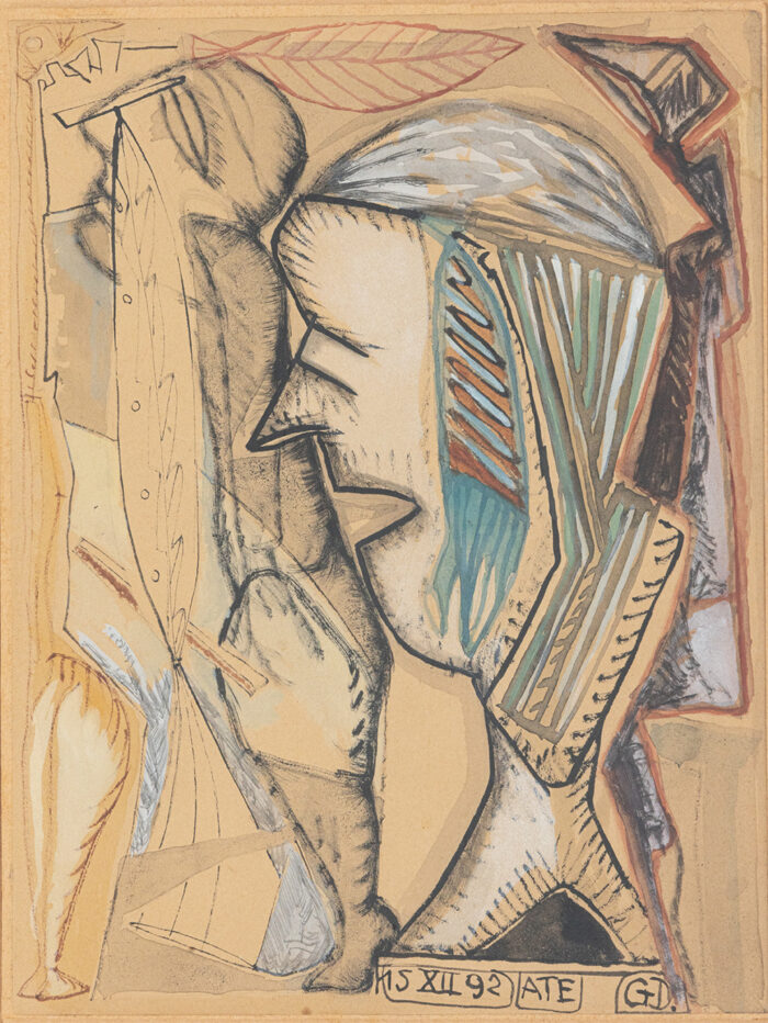 Figures - Drouillet © Oeuvre mise en vente par L'Atelier Galerie des Alpilles