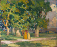 Paysage symboliste - Feguide © Oeuvre mise en vente par L'Atelier Galerie des Alpilles