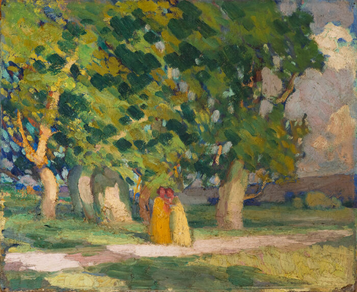 Paysage symboliste - Feguide © Oeuvre mise en vente par L'Atelier Galerie des Alpilles