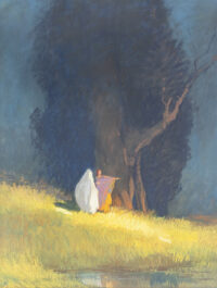 Paysage symboliste - Feguide © Oeuvre mise en vente par L'Atelier Galerie des Alpilles