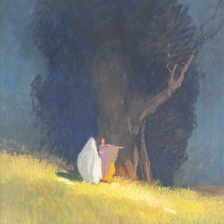 Paysage symboliste - Feguide © Oeuvre mise en vente par L'Atelier Galerie des Alpilles