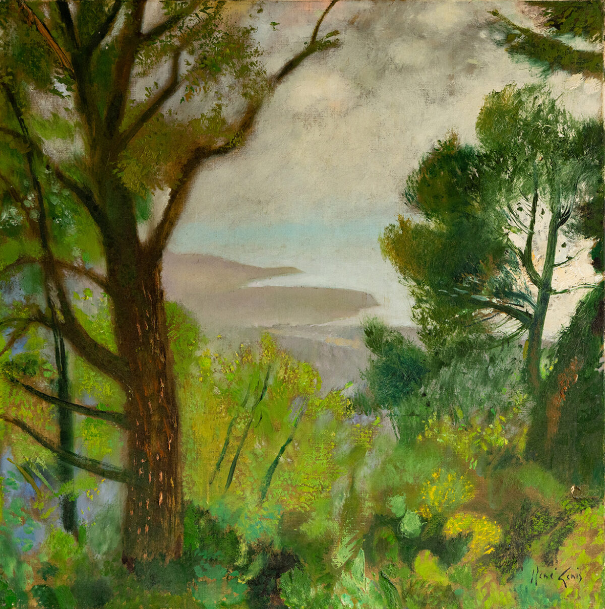 bord de mer à Bandol - Genis © Oeuvre mise en vente par L'Atelier Galerie des Alpilles