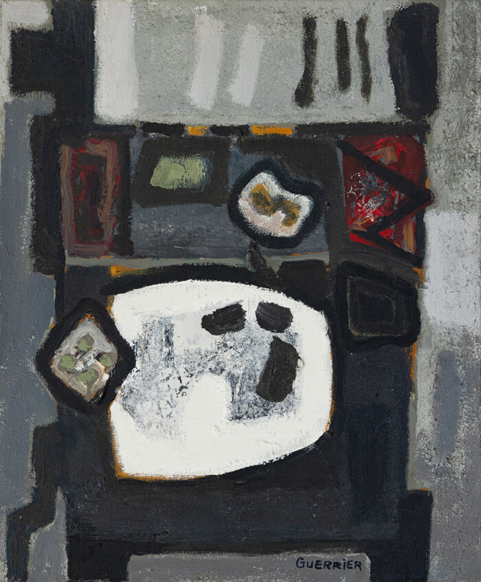 Nature morte au plat - Raymond Guerrier © Oeuvre mise en vente par L'Atelier Galerie des Alpilles