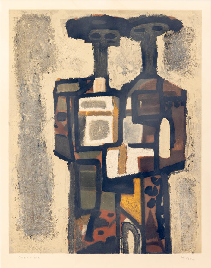 Les toreros - Raymond Guerrier © Oeuvre mise en vente par L'Atelier Galerie des Alpilles
