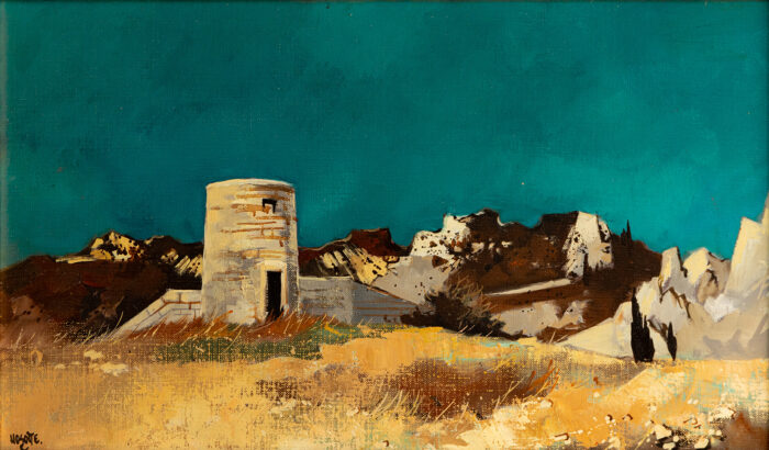 Les Baux - Hosotte © Oeuvre mise en vente par L'Atelier Galerie des Alpilles