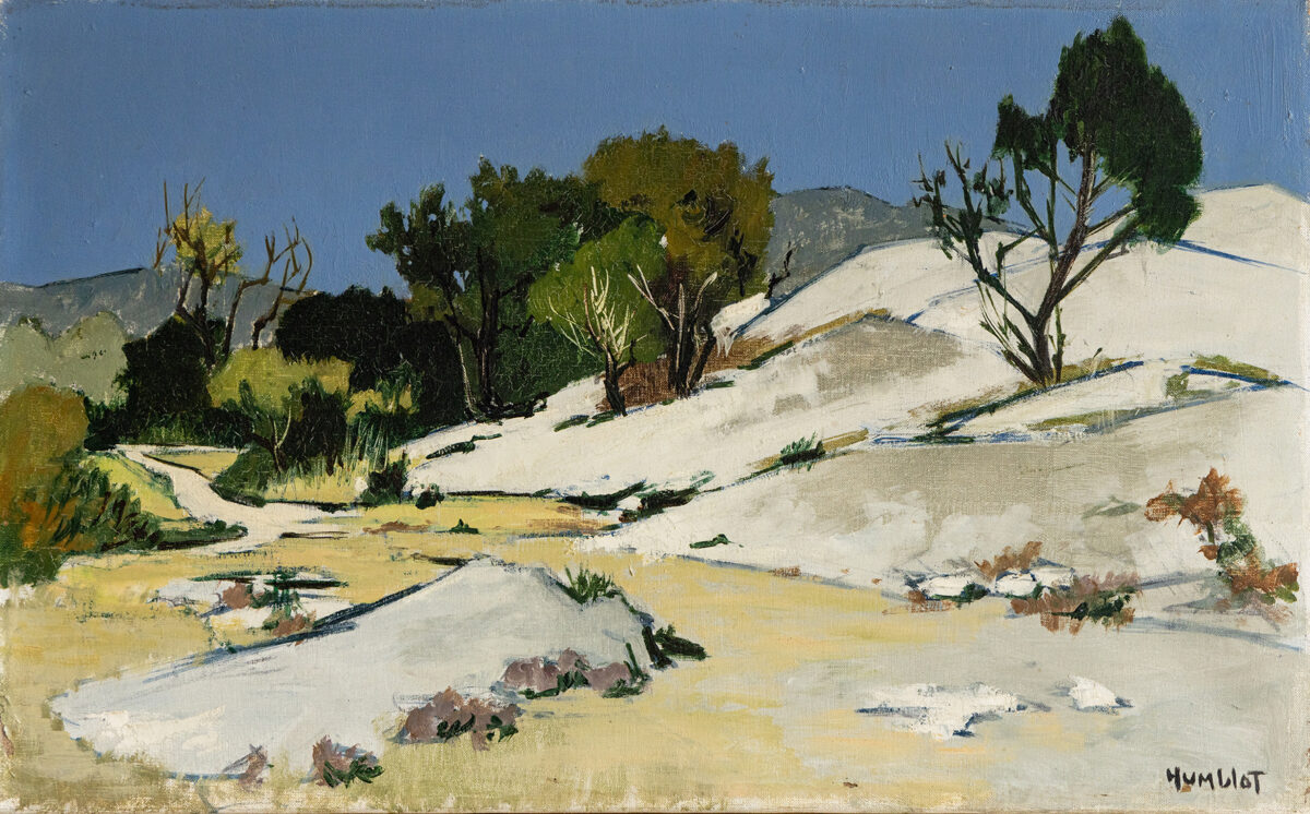 Paysage provençal - Humblot © Oeuvre mise en vente par L'Atelier Galerie des Alpilles