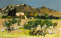 Paysage des les alpilles - Humblot © Oeuvre mise en vente par L'Atelier Galerie des Alpilles