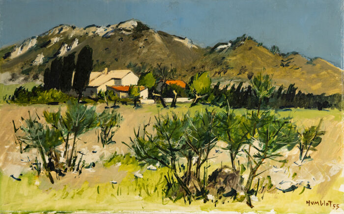 Paysage des les alpilles - Humblot © Oeuvre mise en vente par L'Atelier Galerie des Alpilles