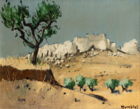 Forteresse en provence les Baux- Humblot © Oeuvre mise en vente par L'Atelier Galerie des Alpilles