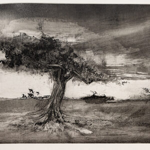 Arbre en plaine - Lafillie © Oeuvre mise en vente par L'Atelier Galerie des Alpilles