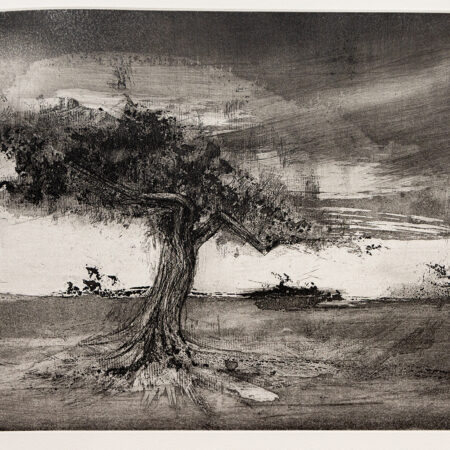 Arbre en plaine - Lafillie © Oeuvre mise en vente par L'Atelier Galerie des Alpilles