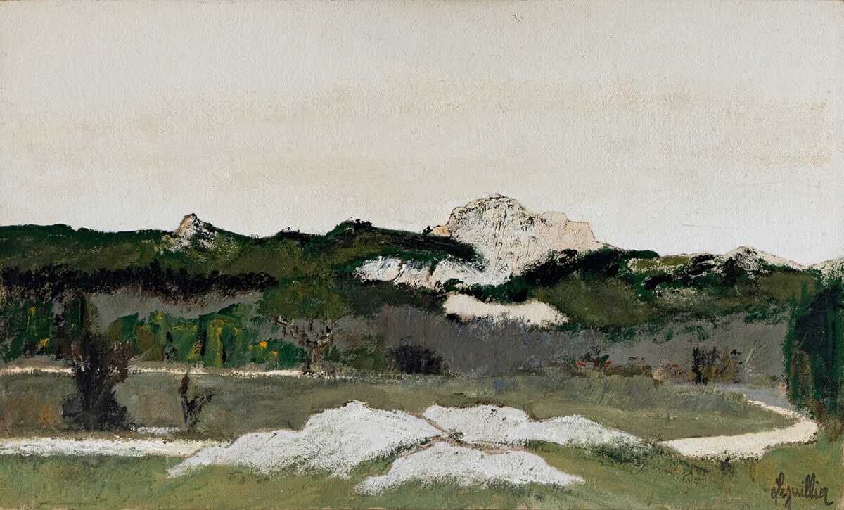 Les alpilles - Anne-Marie Leguillier © Oeuvre mise en vente par L'Atelier Galerie des Alpilles