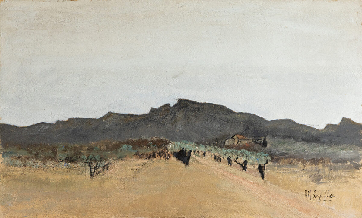 Les alpilles - Anne-Marie Leguillier © Oeuvre mise en vente par L'Atelier Galerie des Alpilles