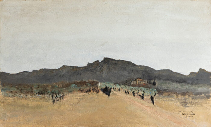 Les alpilles - Anne-Marie Leguillier © Oeuvre mise en vente par L'Atelier Galerie des Alpilles