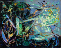 Soleil safran - André Marchand © Oeuvre mise en vente par L'Atelier Galerie des Alpilles