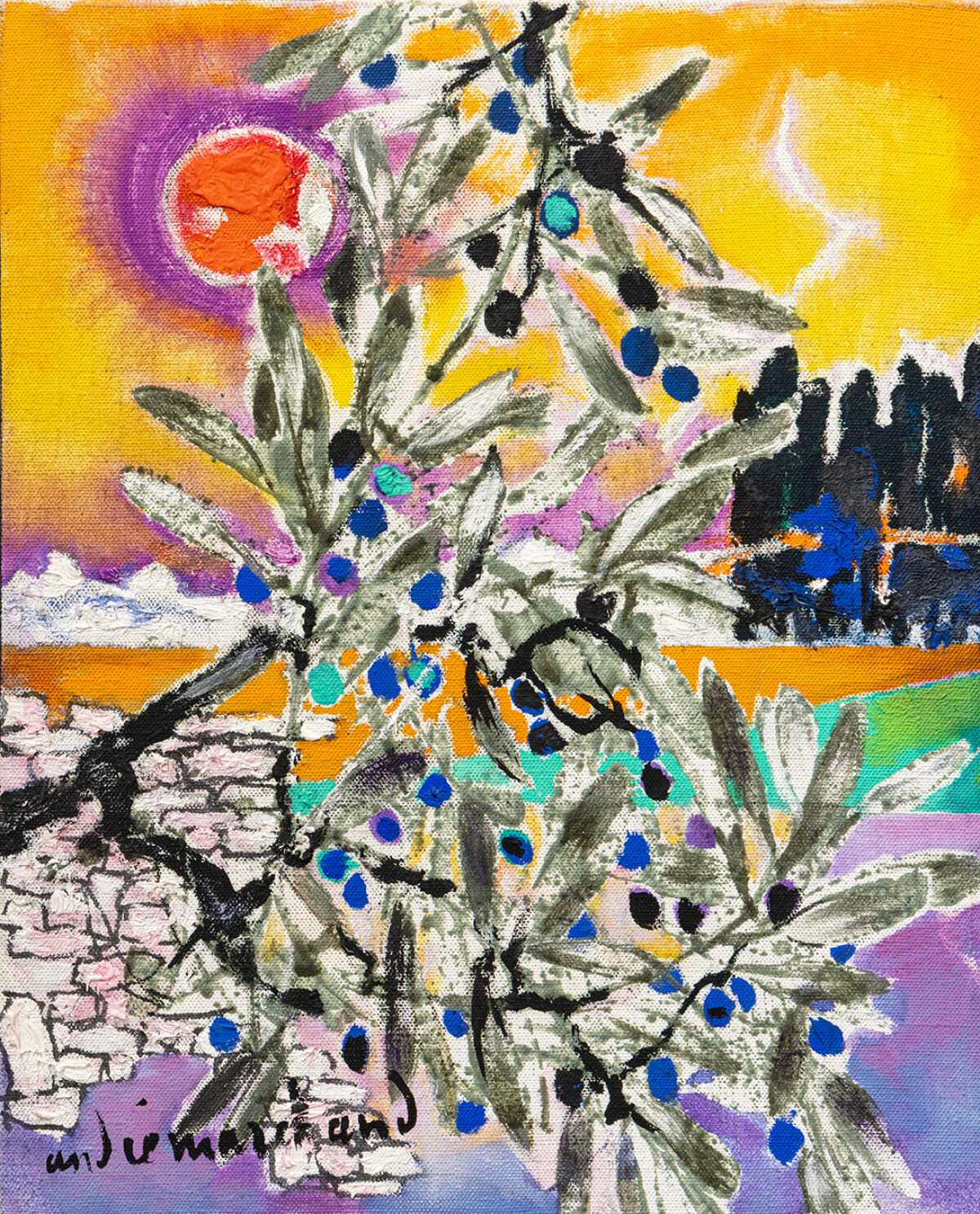Gloire du soir - André Marchand © Oeuvre mise en vente par L'Atelier Galerie des Alpilles