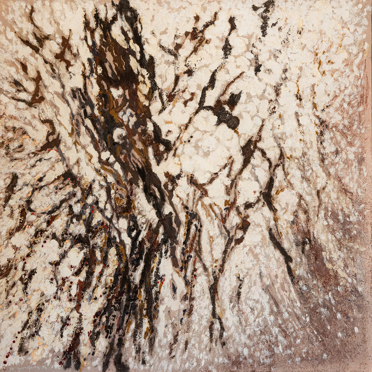 Amandier en fleurs - Henri-André Martin © Oeuvre mise en vente par L'Atelier Galerie des Alpilles