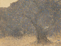 Oliviers aux reflets bleus - Henri-André Martin © Oeuvre mise en vente par L'Atelier Galerie des Alpilles