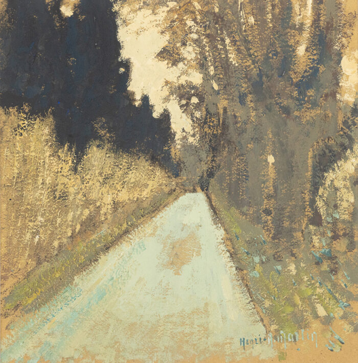 Chemin dans les alpilles - Henri-André Martin © Oeuvre mise en vente par L'Atelier Galerie des Alpilles