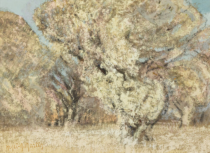 Oliviers - Henri-André Martin © Oeuvre mise en vente par L'Atelier Galerie des Alpilles