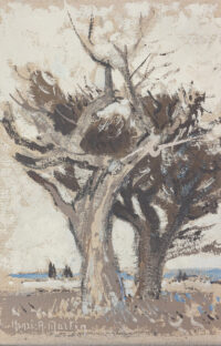 Olivier par temps gris - Henri-André Martin © Oeuvre mise en vente par L'Atelier Galerie des Alpilles