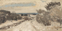 En allant au mas de la Brune - Henri-André Martin © Oeuvre mise en vente par L'Atelier Galerie des Alpilles