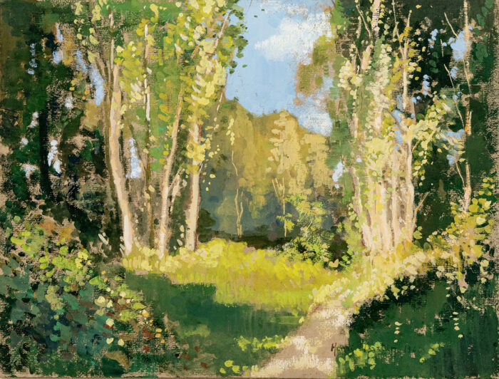 Forêt lumineuse - Henri-André Martin © Oeuvre mise en vente par L'Atelier Galerie des Alpilles