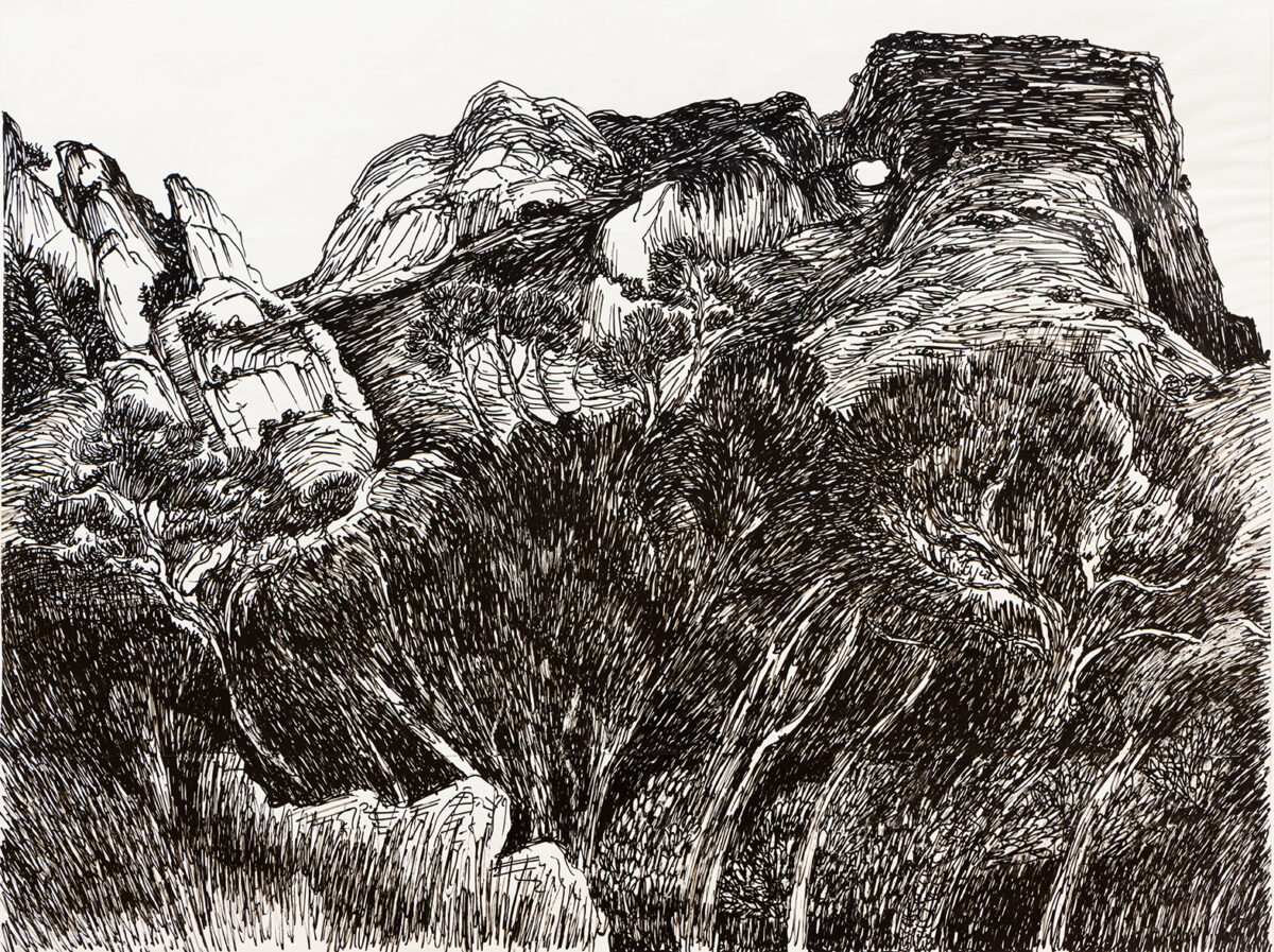 Paysage du Luberon - Moskovtchenko © Oeuvre mise en vente par L'Atelier Galerie des Alpilles