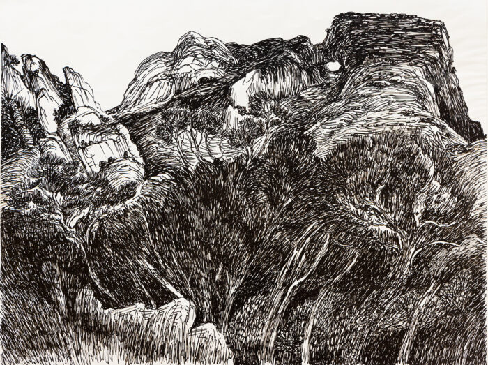 Paysage du Luberon - Moskovtchenko © Oeuvre mise en vente par L'Atelier Galerie des Alpilles