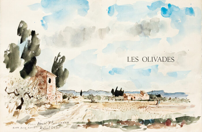 les olivades - Oudot - ©Oeuvre mise en vente par L'Atelier Galerie des Alpilles