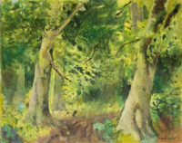 Forêt - Oudot - ©Oeuvre mise en vente par L'Atelier Galerie des Alpilles