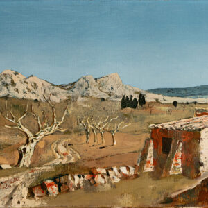 Mas dans les alpilles - Oudot - ©Oeuvre mise en vente par L'Atelier Galerie des Alpilles