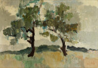 Deux arbres - Pierre Palue - ©Oeuvre mise en vente par L'Atelier Galerie des Alpilles