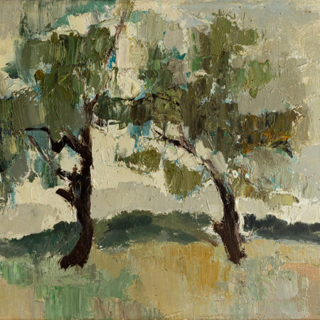 Deux arbres - Pierre Palue - ©Oeuvre mise en vente par L'Atelier Galerie des Alpilles