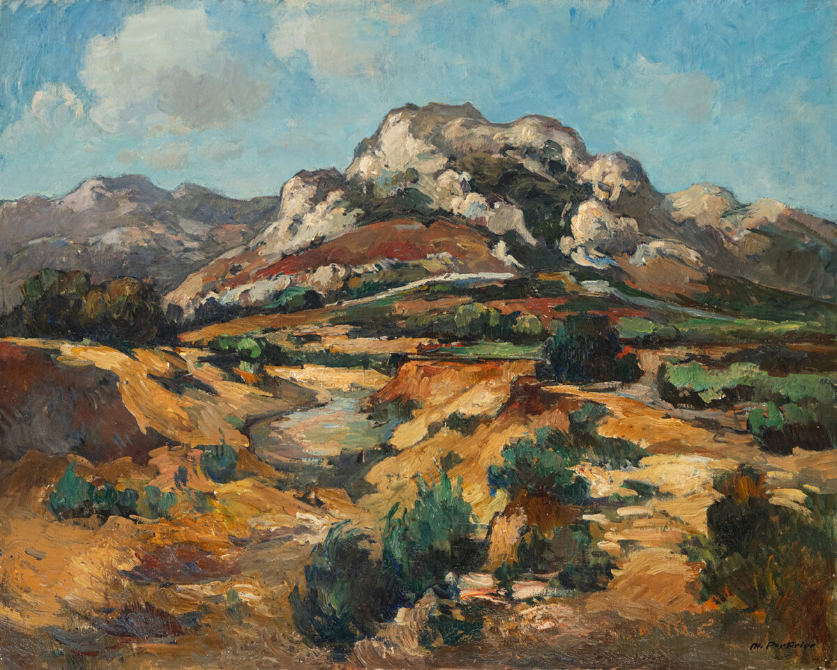 les alpilles à Saint Rémy - Parturier - ©Oeuvre mise en vente par L'Atelier Galerie des Alpilles