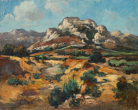 les alpilles à Saint Rémy - Parturier - ©Oeuvre mise en vente par L'Atelier Galerie des Alpilles