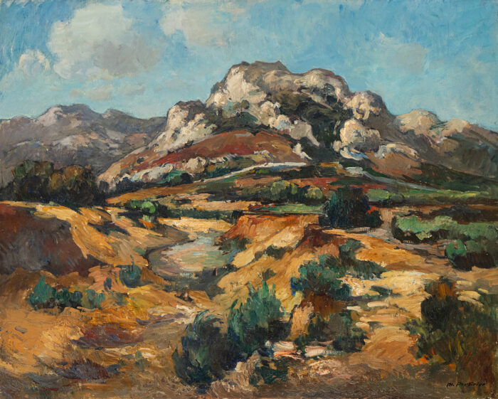 les alpilles à Saint Rémy - Parturier - ©Oeuvre mise en vente par L'Atelier Galerie des Alpilles