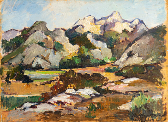 Les alpilles - Parturier - ©Oeuvre mise en vente par L'Atelier Galerie des Alpilles