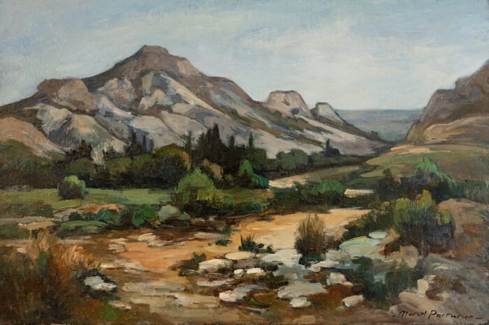 les alpilles - Parturier - ©Oeuvre mise en vente par L'Atelier Galerie des Alpilles
