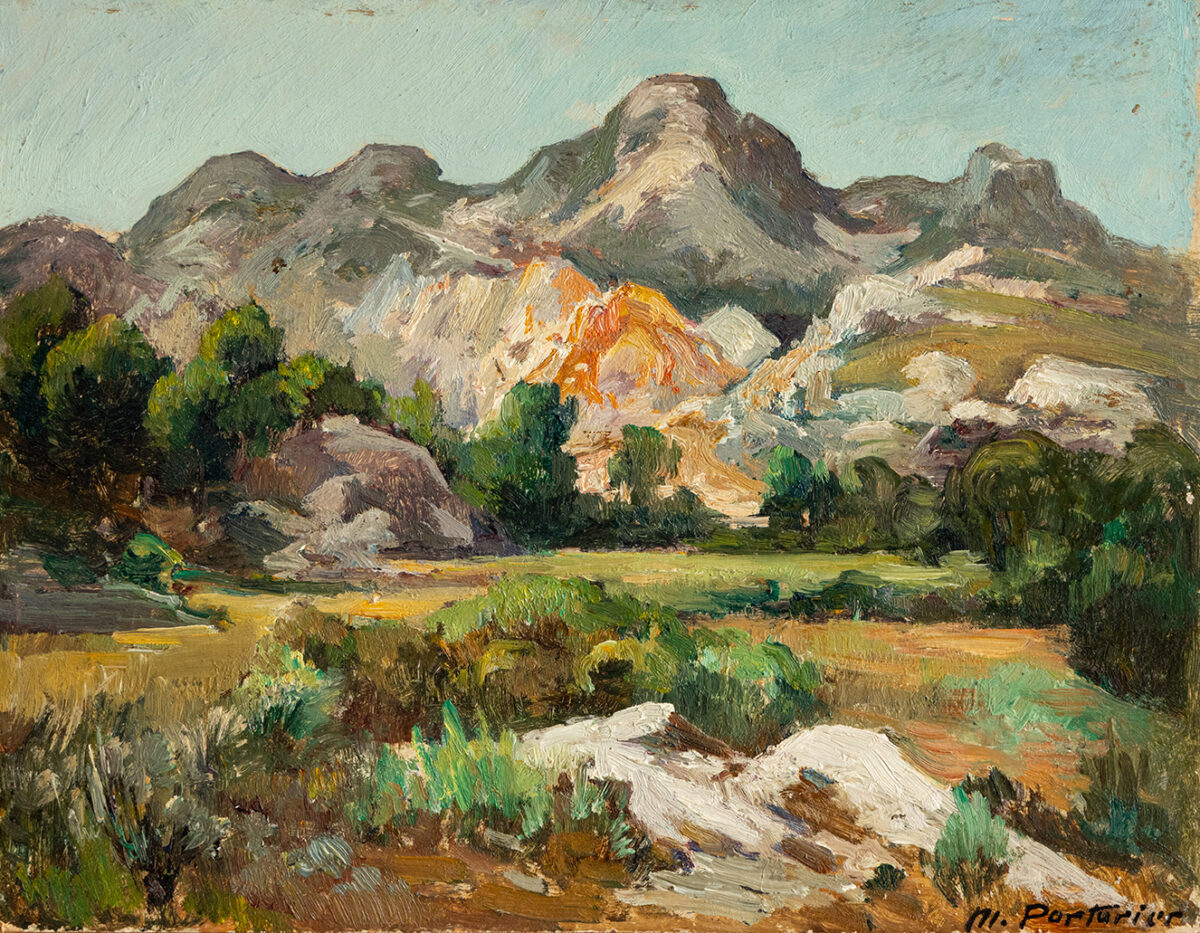 les alpilles - Parturier - ©Oeuvre mise en vente par L'Atelier Galerie des Alpilles