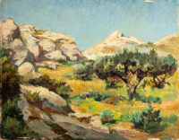 les alpilles - Parturier - ©Oeuvre mise en vente par L'Atelier Galerie des Alpilles