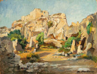 les Baux - Parturier - ©Oeuvre mise en vente par L'Atelier Galerie des Alpilles