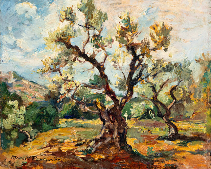 Le vieil olivier - Parturier - ©Oeuvre mise en vente par L'Atelier Galerie des Alpilles