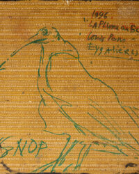 L'oiseau à plume - La plume au bec - 1996 - Louis Pons - ©Oeuvre mise en vente par L'Atelier Galerie des Alpilles